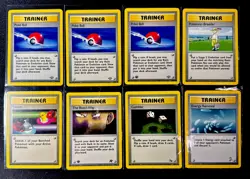 (8x) 1999 Base Set Vintage Pokemon Trainer Card Lot (3 Duplicates) - Image 2