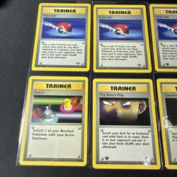 (8x) 1999 Base Set Vintage Pokemon Trainer Card Lot (3 Duplicates) - Image 3