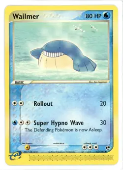 Wailmer 83/100 EX Sandstorm Pokemon Card - Image 1