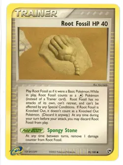 Root Fossil 92/100 EX Sandstorm Pokemon Card - Image 1