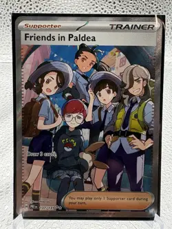 Pokemon TCG Trainer Friends in Paldea Ultra Rare Holo Card 137/131 - Image 1