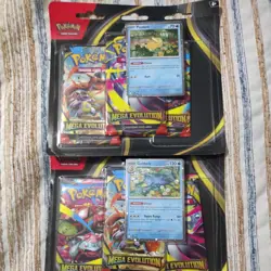 2 x Pokemon TCG Mega Evolution 3-Pack Blister Card Psyduck & Golduck Foil Promo - Image 2