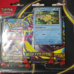 2 x Pokemon TCG Mega Evolution 3-Pack Blister Card Psyduck & Golduck Foil Promo - Image 3