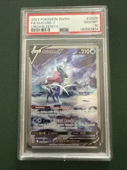 Suicune v Crown Zenith Galarian Gallery Holo Ultra Rare Card GG38 GG70 PSA 10 - Image 1
