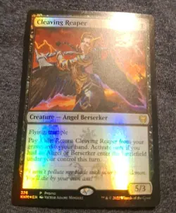 MTG Magic The Gathering Cleaving Reaper Foil Promo Angel Black Commander - Image 1