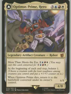 Optimus Prime Hero 13 Regular Border Non-Foil Near Mint BOT MTG - Image 1