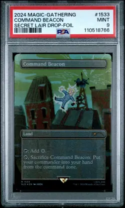 2024 MTG SECRET LAIR DROP FOIL #1533 COMMAND BEACON PSA 9 - Image 1
