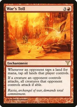 War's Toll 1x MTG DIS Dissension Rare MINT red - Image 1