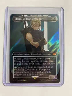 Cloud, Midgar Mercenary (Borderless) (Surge Foil) Final Fantasy Foil -Near mint - Image 1