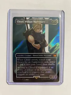 Cloud, Midgar Mercenary (Borderless) (Surge Foil) Final Fantasy Foil -Near mint - Image 2
