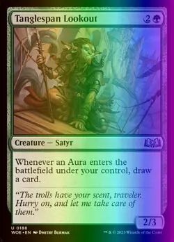 MTG Magic the Gathering Tanglespan Lookout (188/515) Wilds of Eldraine LP FOIL - Image 1