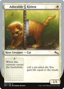 MTG Magic the Gathering Adorable Kitten (1/288) Unstable LP - Image 1