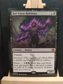Rot-Curse Rakshasa - Tarkir Dragonstorm - Mythic - NM (see pics) MTG - Image 1
