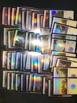 Lot of 50x Random FOIL - Basic Lands - MTG Magic NM (10 of each basic) - Image 2