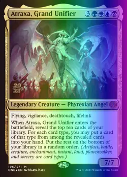 MTG Atraxa, Grand Unifier (196s/160) Phyrexia All Will Be One Promos LP FOIL - Image 1