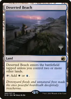 MTG Deserted Beach (260p/168) Innistrad Midnight Hunt Promos LP - Image 1