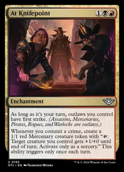 MTG Magic the Gathering At Knifepoint (193/441) Outlaws of Thunder Junction LP - Image 1