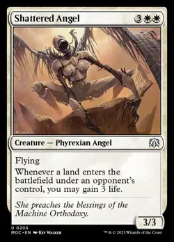 MTG Shattered Angel (206/542) March of the Machine Commander LP - Image 1