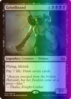 MTG Magic the Gathering Griselbrand (72/270) Modern Masters 2017 LP FOIL - Image 1