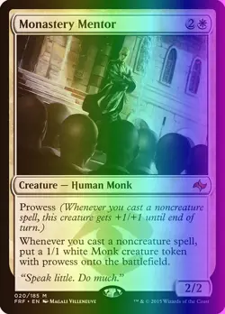 MTG Magic the Gathering Monastery Mentor (20/189) Fate Reforged LP FOIL - Image 1