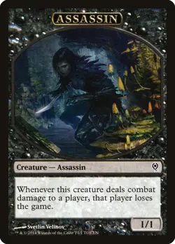 MTG Magic the Gathering Token - Assassin (1/89) DD Jace vs. Vraska LP - Image 1