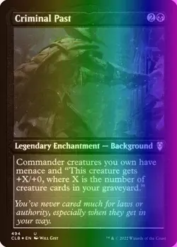 MTG Criminal Past (494/1080) Commander Legends Battle for Baldur's Gate LP FOIL - Image 1