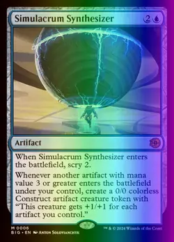 MTG Magic the Gathering Simulacrum Synthesizer (6/102) The Big Score LP FOIL - Image 1