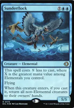 Sunderflock Lorwyn Eclipsed Foil NM 74 - Image 1