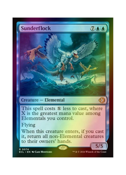 Magic the Gathering MTG ECL Sunderflock 74 Foil Near Mint - Image 1