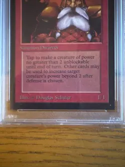 1993 MtG Dwarven Warriors Magic: the Gathering PSA 9 CE WOTC - Image 3