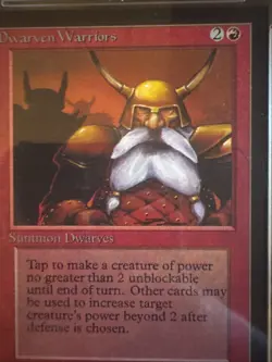 1993 MtG Dwarven Warriors Magic: the Gathering PSA 9 CE WOTC - Image 4