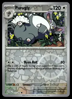 PURUGLY 117/142 COMMON STELLAR CROWN POKEMON - Image 1