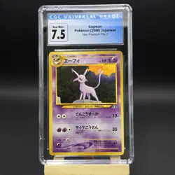 CGC 7.5 Espeon Neo 2 Promo #196 Premium File Neo Discovery Japanese Pokemon Card - Image 1