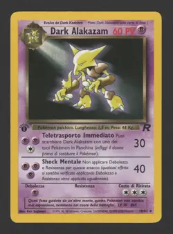 Dark Alakazam Team Rocket 1ª Edizione 18/82 ITA - Carta Pokemon Rara - Image 1