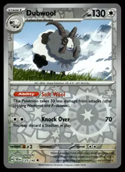 DUBWOOL 125/142 UNCOMMON STELLAR CROWN POKEMON - Image 1