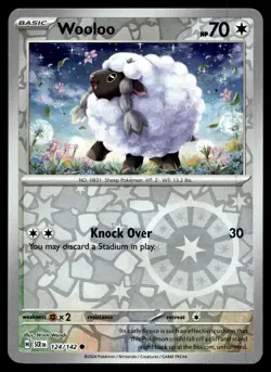 WOOLOO 124/142 COMMON STELLAR CROWN POKEMON - Image 1