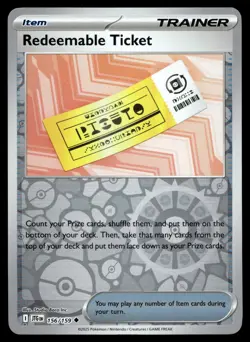 REDEEMABLE TICKET 156/159 UNCOMMON JOURNEY TOGETHER POKEMON - Image 1