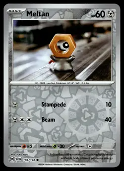 MELTAN 102/142 COMMON STELLAR CROWN POKEMON - Image 1