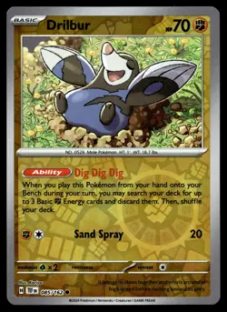 DRILBUR 085/162 COMMON TEMPORAL FORCES POKEMON - Image 1