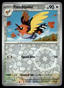FLETCHINDER 122/142 COMMON STELLAR CROWN POKEMON - Image 1