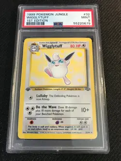 PSA 9 MINT Wigglytuff 32 Jungle 1st Edition Pokemon Card - Image 1