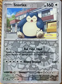 Snorlax 136/167 - Reverse Holo - Twilight Masquerade - Uncommon - Read Desc. - Image 1