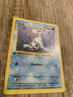 Pokemon TCG Seel 041/102 Base Set (Shadowless) 1st Edition Gray Stamp - Image 2
