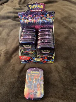 Pokemon TCG Mega Evolution Mini Tin Display 10 Tins Factory Sealed Full Set - Image 1
