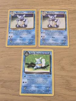 Lot of 3 Vintage 1999-2000 Pokemon TCG Wartortle Base Set 42/102 ++ LP-MP - Image 1