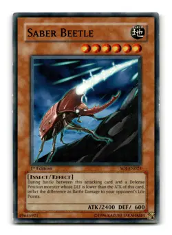 Saber Beetle - SOI-EN023 1st Edition - YuGiOh-LP - Image 1