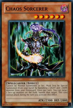 Yugioh! MP Chaos Sorcerer - SDDC-EN014 - Common - Unlimited Moderately Played, E - Image 1
