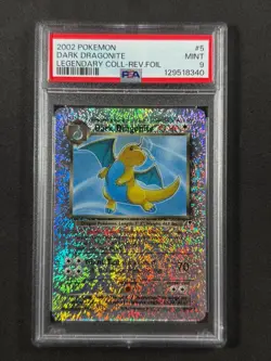 Yugioh PSA 9 Dark Dragonite #5 Reverse Holo Legendary Collection - Image 1
