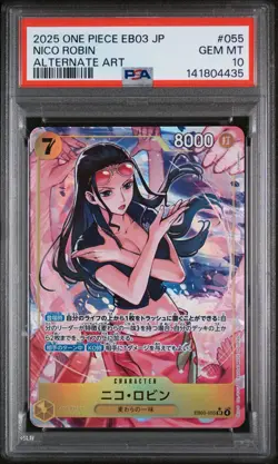 Nico Robin (Alt Art) EB03-055 SR ONE PIECE Heroines Edition ONE PIECE JP PSA 10 - Image 1