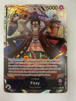 One Piece TCG Foxy Alt Art Leader OP07-059 MINT 500 years in the future - Image 1